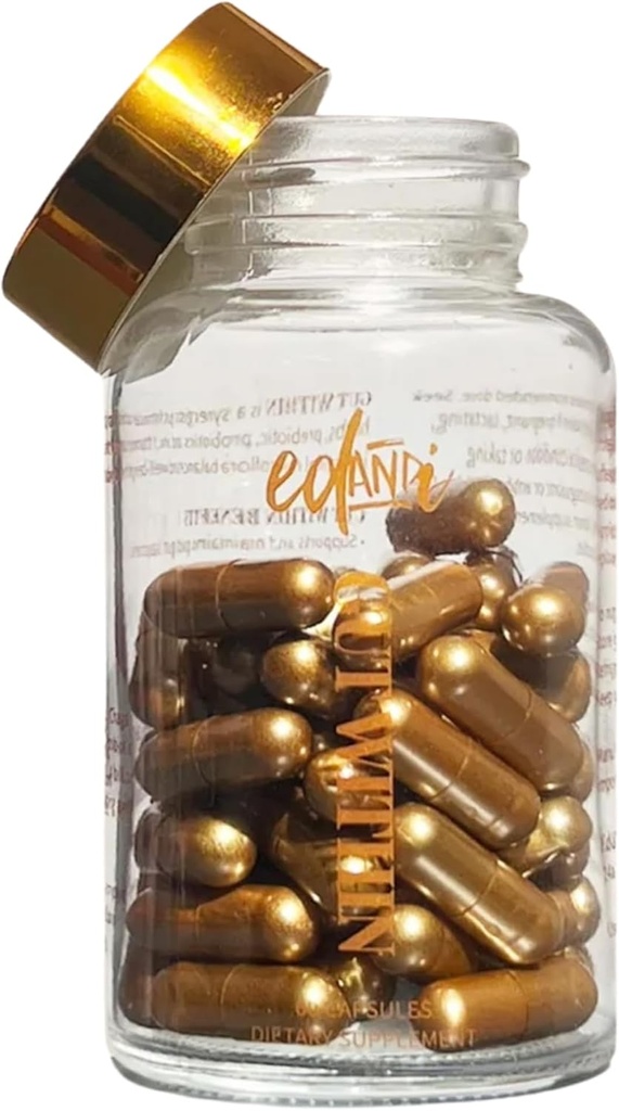 ed&i Gut in Prebiyotik & Probiyotik Supplement - Kadınlar için Probiyotikler, Kadınlar için Probiyotikler, Digestive Support, Women's Gut Health, 60 Capsules, 30-Day Supply