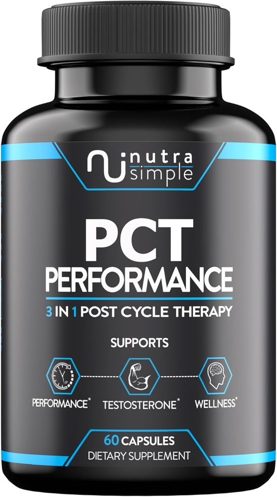 PCT Supplement for Men, 3-in-1 Post Rise Support & Natural ATM with Estrogen Blocker, Liver Support Formula, Made in USA, with Fenugreek, Chrysin, Tongkat Ali, Milk Thistle - 60 Capsules
