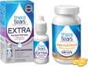 TheraTears 1200 mg Omega 3 Supplement for Eye Beslenme,Organic Flaxseed Triglyceride Fish Oil & VIT E,90 Kont Eye Drops, Ekstra Kuru Eye Therapy,15 mL,0.5 Fl oz