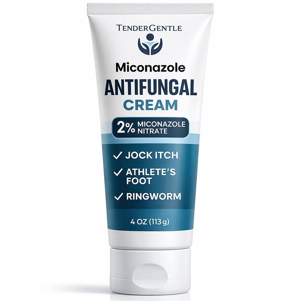 Miconazole Antifungal Skin için - 4 Miconazole Nitrate for Jock Itch, Athlete's Foot, Itching, ve Ringworm