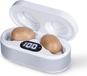 Yaşlılar için işitme Aids, alüminyum işitme cihazı Gürültü İptal, Kristal Clear Sound, Invisible OTC İşitme Aids w/Charging Case for Yetişkinler
