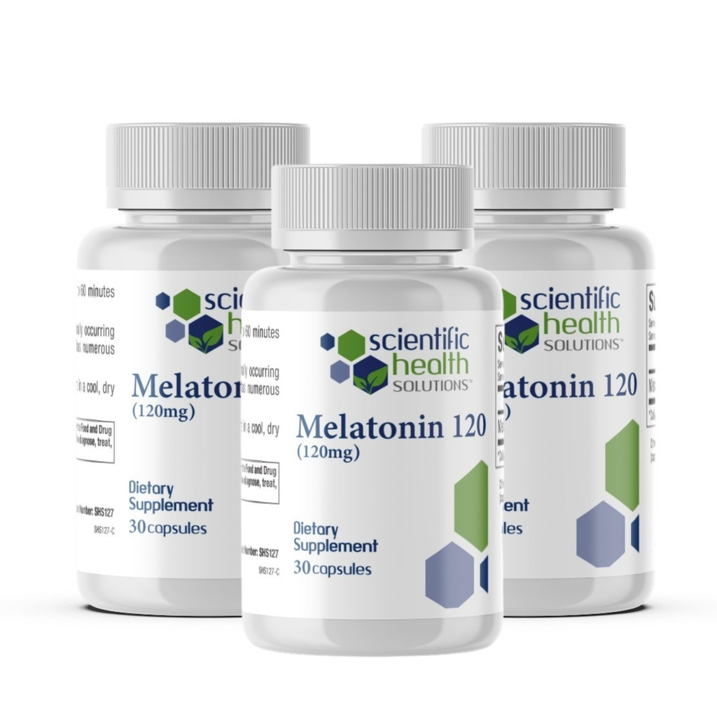 Melatonin 120 mg | Single-Dose Melatonin in Easy-to-Swallow Capsules | Vegan, Non-GMO & Gluten-Free | US- Made Extra Melatonin (3-Pack)