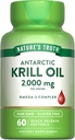 Nature's Truth Antarktika Krill Oil 2000mg Softgels | 60 Count | Omega-3 with EPA & DHA | Non-GMO & Gluten Free Supplement Supplement Supplement