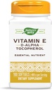 Nature’s Way Vitamin E D-Alpha Tocopherol - 268 mg per serving - Antioxidant – Essential Nutrient for Heart Muscle Cells* - Gluten Free - 100 Softgels