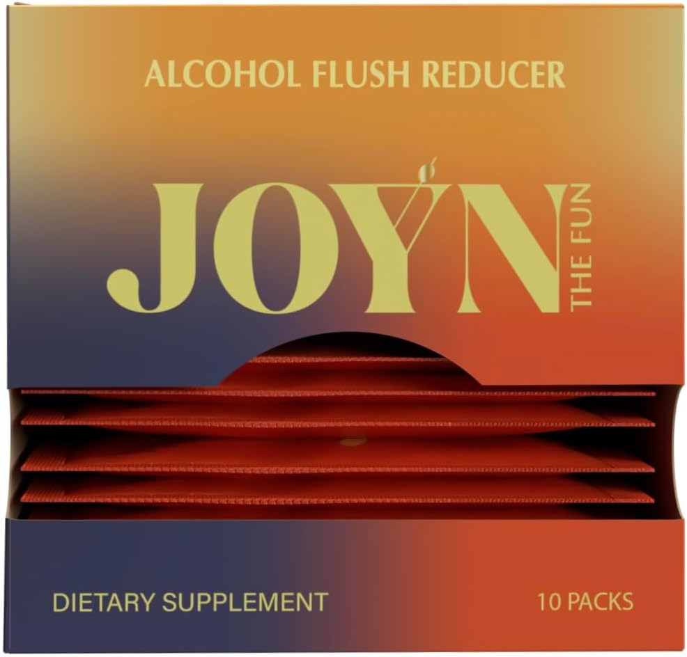 JOYN Supplement for Alkol Flush Prevention, Detox, Liver Support, Asya Glow Relief | Feel Better Before & After Drink | Vitamin with DHM, Milk Thistle, Glutathione, B Vitamin12 | 10 Hizmet