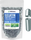 XPRS Nutra Μέγεθος 3 Κενές κάψουλες - 500 Count Empty Gelatin Κάψουλες - Χάπια DIY Καψάκιο Γέμισμα - Αγνά καπάκια τζελ Μπόβιν Χάπι Γέμισμα για Do-It-Yourself Βιταμίνες και συμπληρώματα (Ασημί)