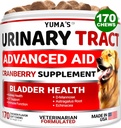 Köpek UTI Tedavisi - 170 Tedavi - Köpekler için Cranberry Supplement - Bladder Control - Urinary Tract Enfeksiyon Tedavisi - UTI Medical Multivitamin - Vitaminler ve Supplements - Amerika'da Made in USA