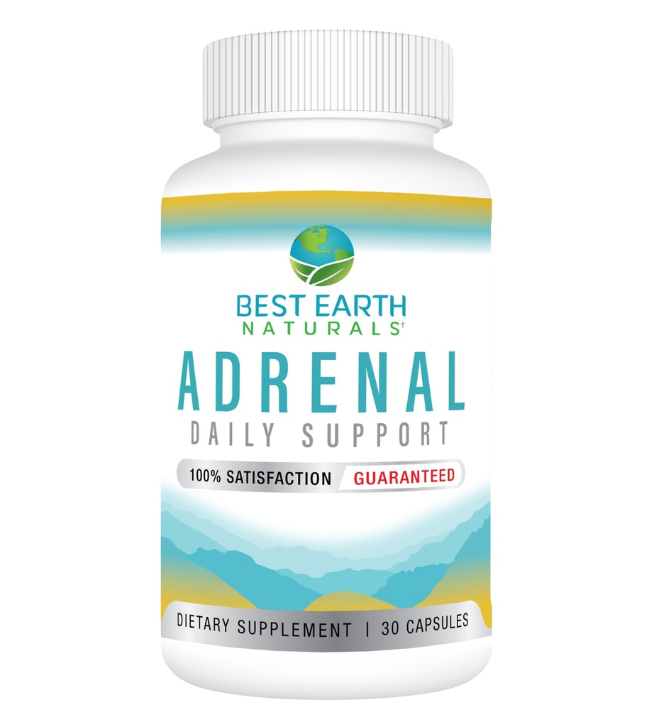 En İyi Dünya Doğalları - Yetişkinler için Adrenal Destek - Kutsal Basil, B C Vitaminleri, L-Tyrosine, Rhodiola Rosea Root, Ashwagandha Supplements for Cortisol Manager Support - 30 Day Supply