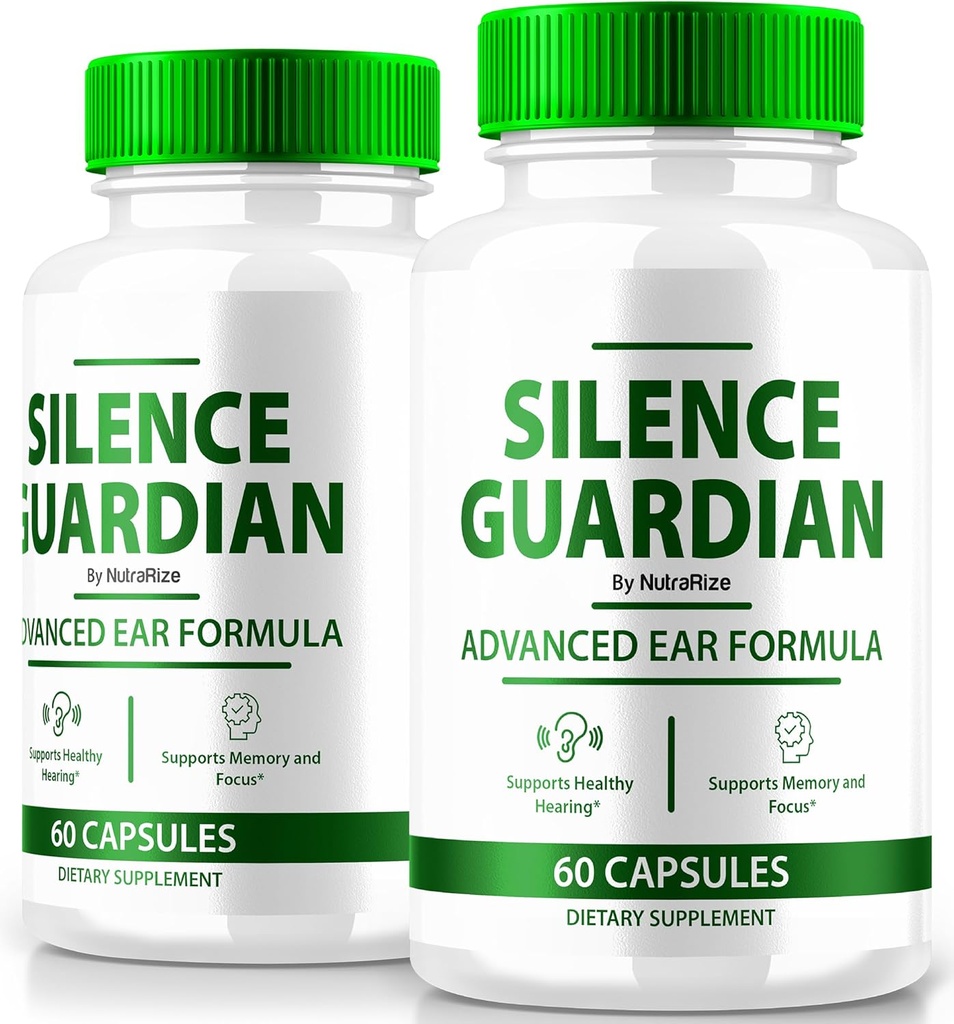 (2 Pack) Silence Guardian - Advanced Ear Formula, 360 İşitme Desteği için Resmi Formula, Tüm Doğal Malzemeler Auditory Health, SilenceGuardian Review (120 Capsules)
