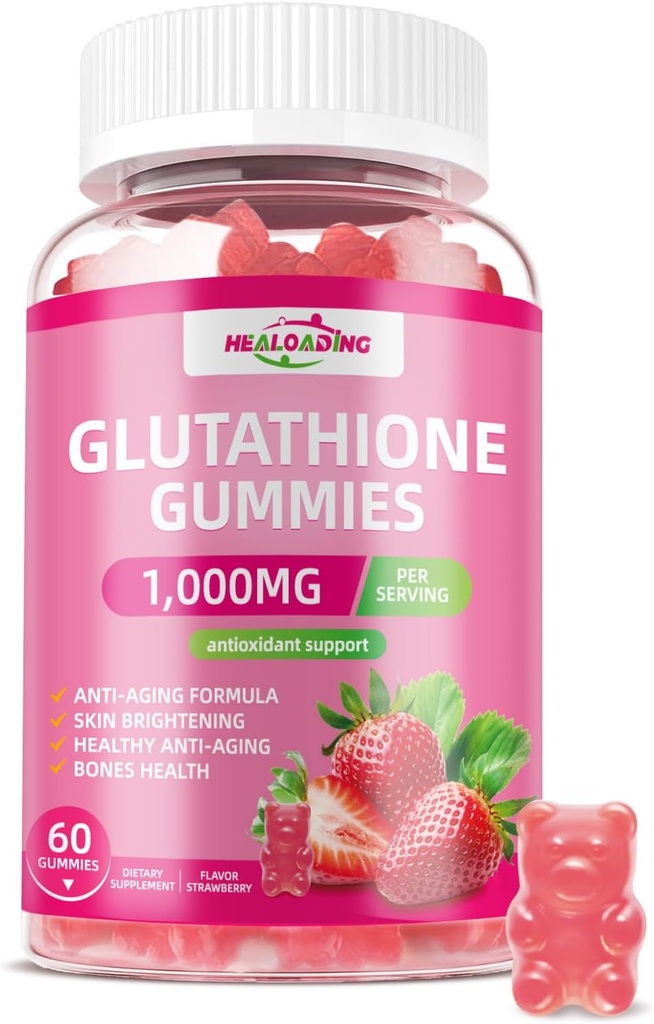 Glutathione Collagen Gummies Supplement: Vitamins C, E, D&B12 Glutathione Supplement 1000 mg Formula Anti-Aging Anti-Aging Anti-Aging