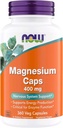 Şimdi Supplements Magnezyum 400 mg - Enzyme Function*, Nervous System Support* - Erkekler ve Kadınlar için Magnezyum Supplement, 360 Veg Capsules, Kosher, Vegan, Gluten-Free Magnezyum Supplements