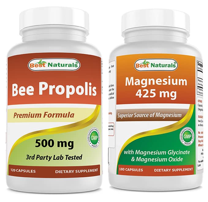 Best Naturals Μέλισσα Πρόπολη 500 mg & Γλυκινικό μαγνήσιο 425 mg