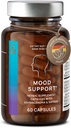 CLAV Mood Support Supplement - Ashwagandha + Saffron Extract + 5-HTP Griffonia + Sibirya 640 + Rhodiola rosea - 60 Capsules