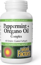 Doğal Faktörler, Peppermint & Oregano Oil Kompleksi, Gastrointestinal Sağlık Için Reçeteli Yardım, 60 softgels