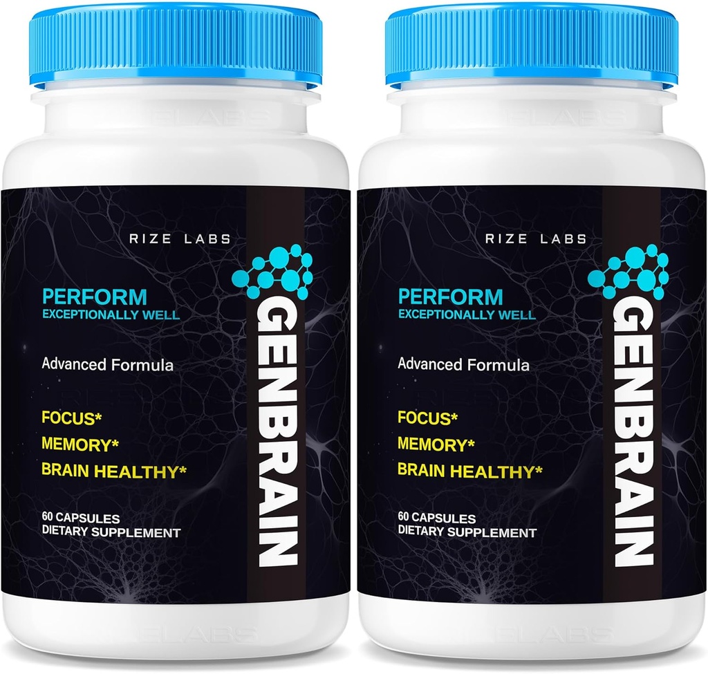 (2 Pack) GenBrain Memory Supplement, GenBrain Extra Strength Brain Support Capsules, GenBrain Advanced Memory Complex, GenBrain Pure All- Natural Pills, Gen Beyin Yorumları (120 Capsules)