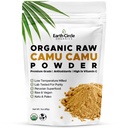 Earth Circle Organics Camu Camu Powder – Organic Raw Berry Powder with Natural Vitamin C & Antioxidants – Vegan, Kosher, Non-GMO Superfood for Immunity & Energy – 3oz (Pack of 1)