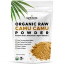 Earth Circle Organics Camu Camu Toz – Organik Raw Berry Toz Doğal Vitamin C & Antioksis – Vegan, Kosher, Non-GMO Superfood for Immunity & Energy – 3oz (kahkahraman)