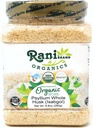 Rani Organics Psyllium Whole Husk Toz (Isabgol), Diyetsel Fiber Supplement, USDA Organik 9.8oz (280g) PET Jar - All Natural | Vegan | Gluten Friendly | Non-GMO | Hint Origin