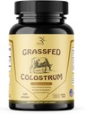 Grass Fed Beef Colostrum Supplement, 3000 mg, Offers Immune Support and Promotes Gut Health, Athletic Performance, Healthy Iron Levels, Non GMO, 180 Caps