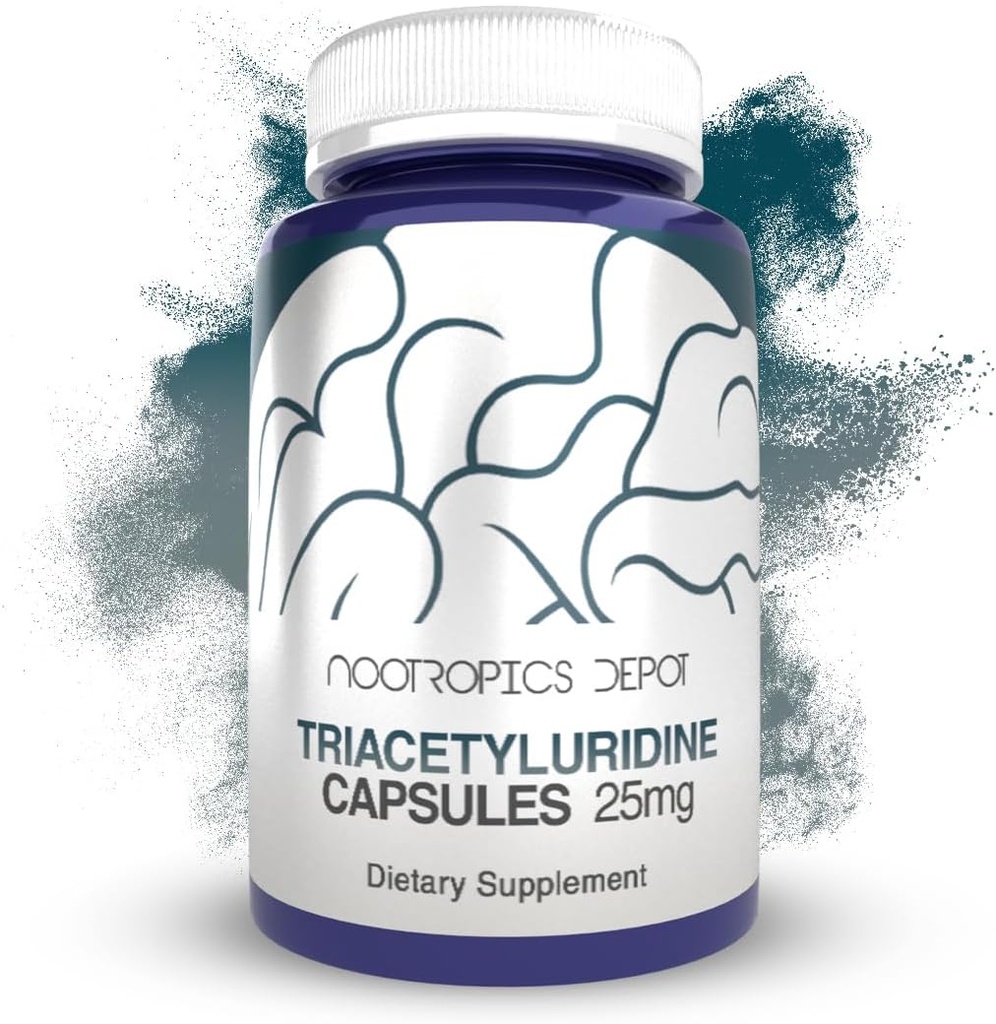 Nootropics Depot Triacetyluridine Tau Capsules | 25mg | Tavsiyeler Well-Being | İyilik Bilişsel Sağlık | Sağlıklı Stres Seviyelerini Teşvik Ediyor | 60