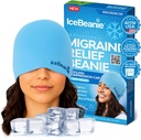 IceBeanie Καπάκι ανακούφισης ημικρανίας, όπως φαίνεται σε δεξαμενή καρχαρία, μαλακό & Stretchy Gel καπάκι ανακούφισης έντασης κεφαλαλγία, εκτεταμένη ψύξη Hangover καπέλο πάγου, Odorless Head Wrap συσκευασία πάγου, πονοκέφαλος μάσκα ημικρανίας