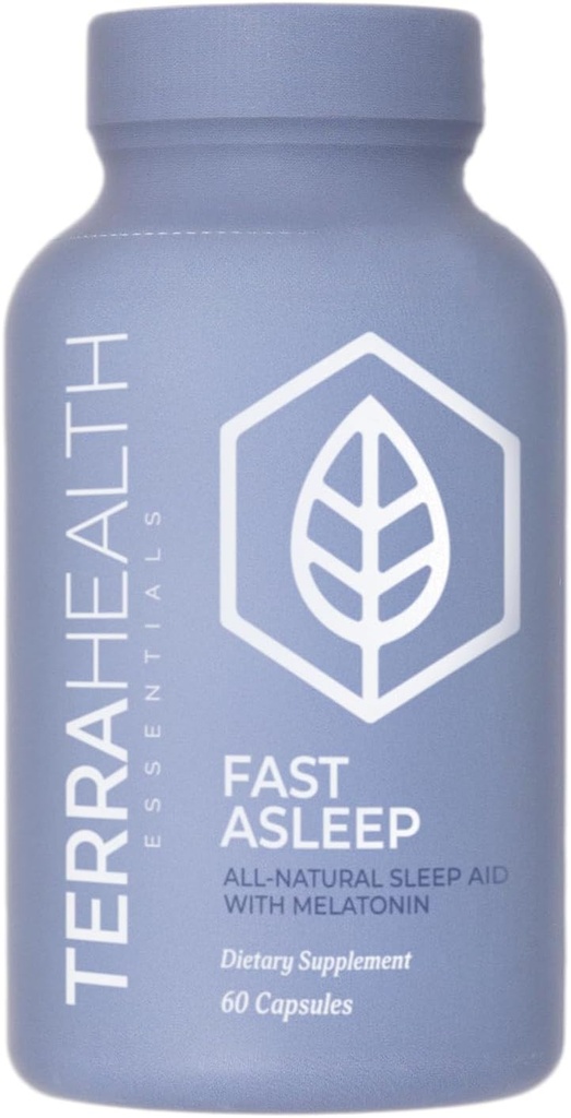 Terra Heath Essentials Fast Asleep - Uyku Desteği, Uykusuzluk ve Dinlenmesizlikle Yardım - Tüm Doğal, 30 Gün Supplyh
