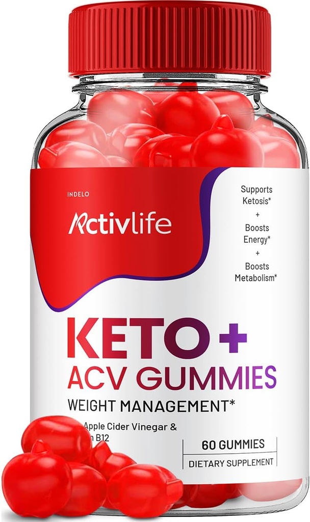 ActivLife Keto ACV Gummies - Ενεργή ζωή Keto Apple Cinegar Gummies, ActivLife Keto + ACV Weight Management Gummies ActiveLife Advanced 1000mg Formula (1 Pack - 60 Gummies)