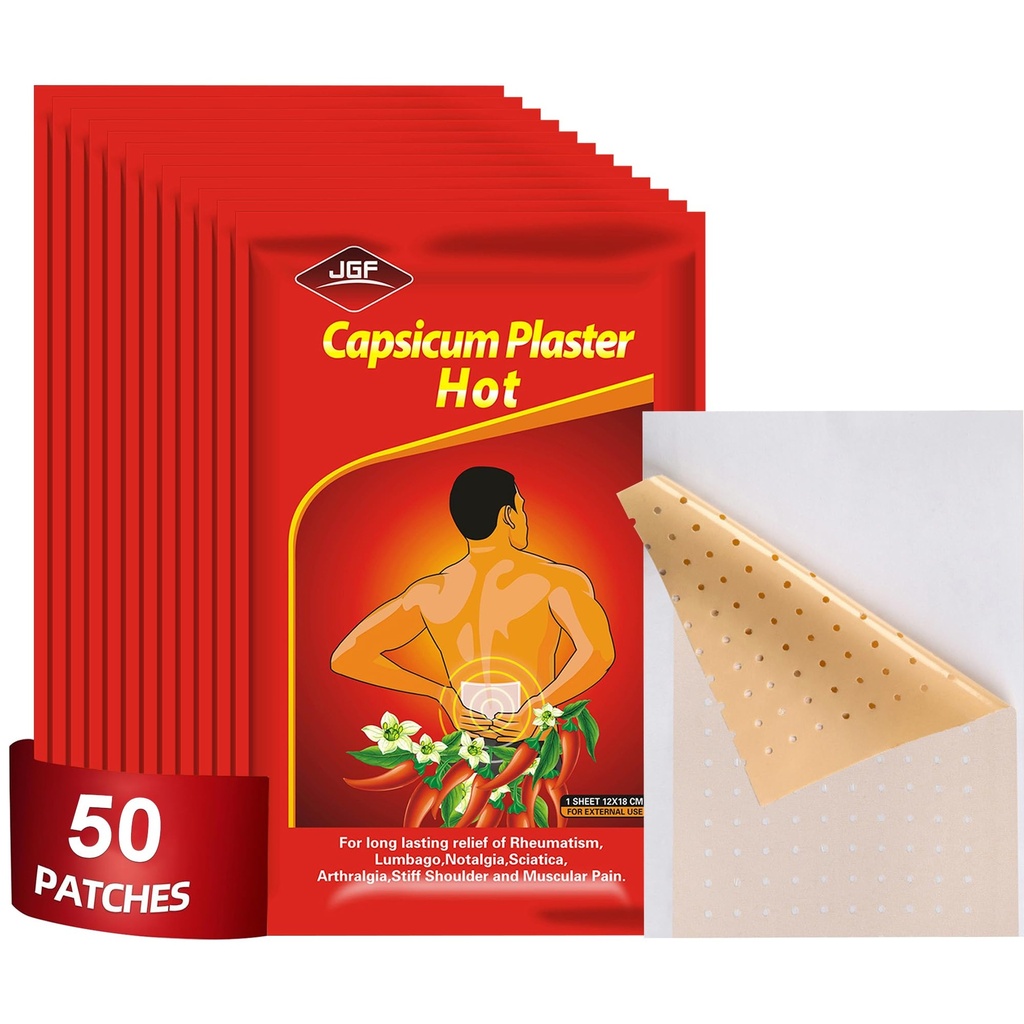 50 Kont Capsaicin Patches,4.72"x7.08" Hot Capsicum Patch