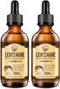 Nature's live Lions Mane Supplement, Liquid Mushroom Extract Drops, 8 Mushrooms Kompleks for Immune System, Memory, Focus Boost, Mushroom Supplement with Lion's Mane, Cordyceps, Reishi, Vegan, 2 Pack
