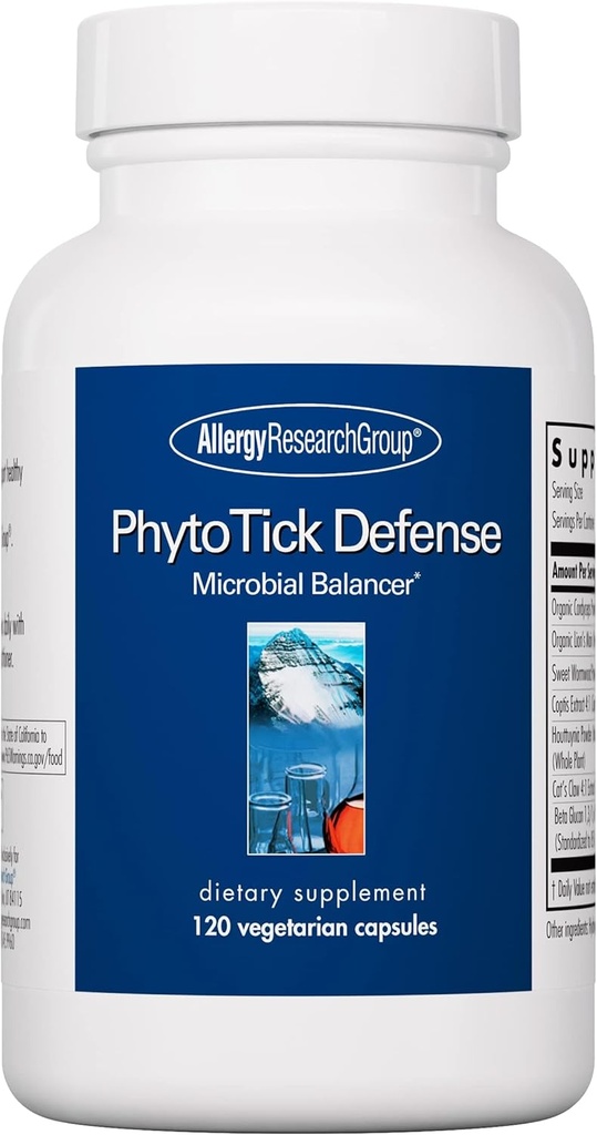 Ομάδα Έρευνας Αλλεργίας Phyto Tick Defense Supplement - Mushroom Complex, Mushroom Extract Powder in Convenient Capsules, Nootropic with Lions Mane, Cordyceps, Beta Glucans - 120 Vegetarian Capsules