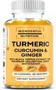 Αυξήστε το ταξίδι ευεξίας σας Turmeric, Curcumin, και Ginger Gummies: Ένα συμπλήρωμα Superfood εμπλουτισμένο με εκχύλισμα μαύρου πιπεριού - 60 Gummies