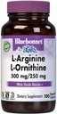 Bluebonnet Beslenme L-Arginine 500 mg/L-Orinithine 250 mg, Destekler Protein Metabolism*, Soy-Free, Gluten-Free, Non-GMO, Kosher Sertifikalı, Vegan, 100 Sebze Kapsülleri