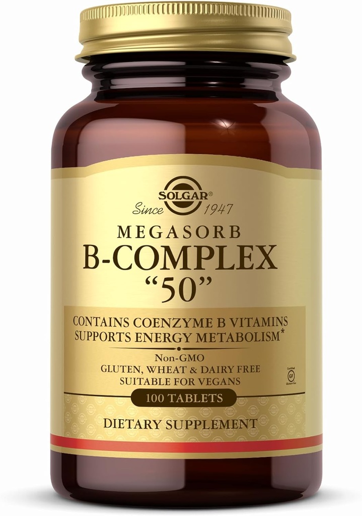 Solgar - Megasorb B-Complex "50", 100 Tablet