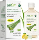 AloeCure USDA Organik Aloe Vera Juice Limon Flavor - 12 Hours of Harvest - Natural Digestive Supplement for Balanced Stomach Acidity - Support Digestive and Immune Health - 1 Btl x 16.7oz