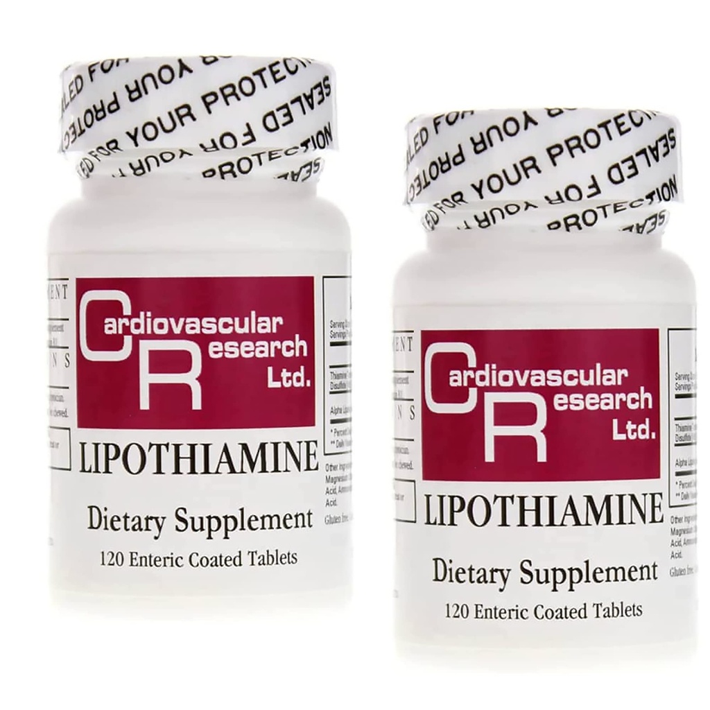 Cardiovascular Araştırma Lipothiamine B Supplement 240 Tablet - Vitamin B1 Şimdi Alfa Lipoic Asit ile - 2 X 120 Kont