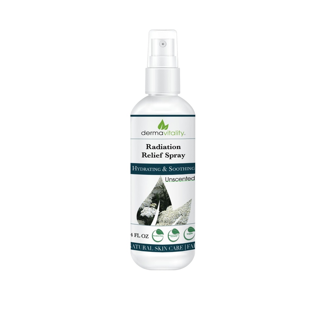 Radyasyon Burn Relief Spray - Radyasyon Tedavisi için Calendula yapıştırıcısı, Yüzdesiz, Fragrance Free, Natural Organic Plantive Moisturizing Soothing Relief for Itchy and Hassas Skin - 4 ounces