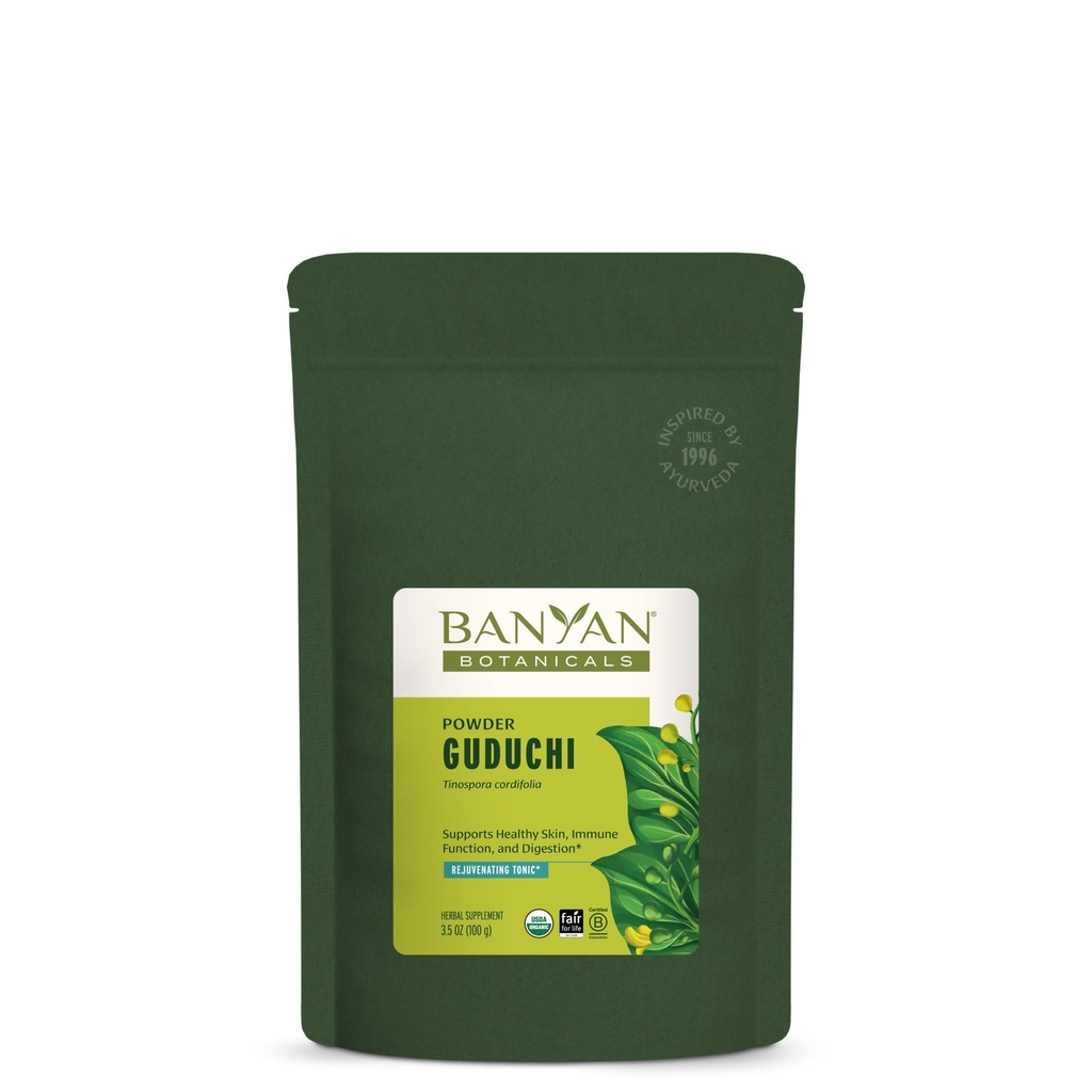 Banyan Botanikleri Organik Guduchi Toz – Organik Immune Health Supplement – Doğal Detox için Dengeli Digestion & Health Skin* – 3.5 oz – non-GMO Sustainable Sourced Vegan FFL