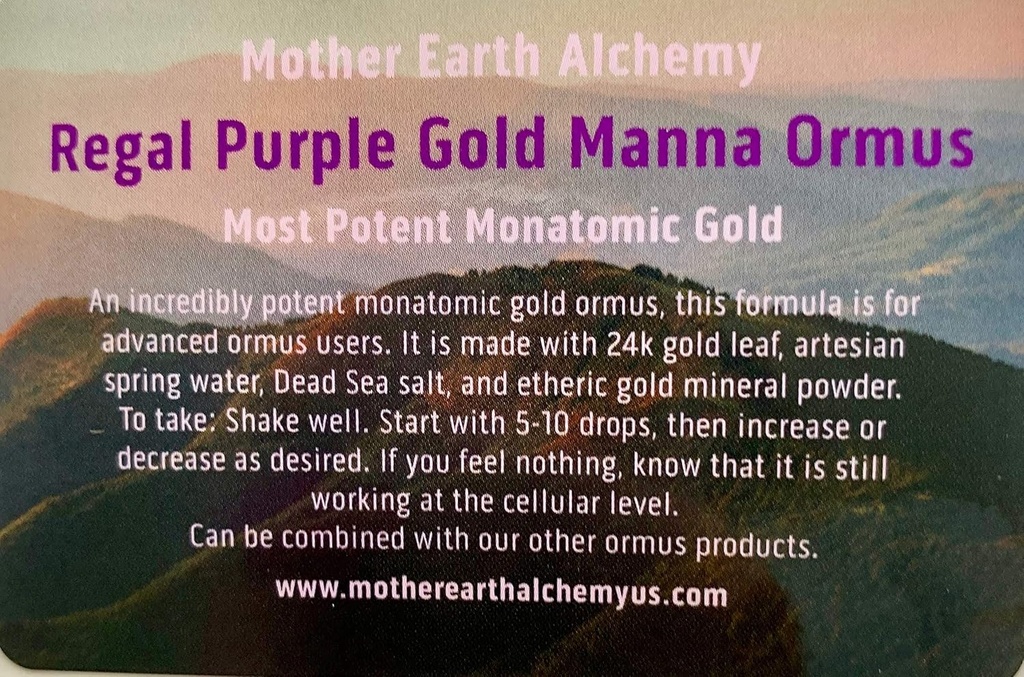 Regal Mor Gold Manna Ormus - 1oz - Mother Earth Alchemy
