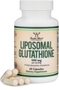 Liposomal Glutathione Supplement 500 mg per Service, 60 Capsules (Vegan Safe, Non-GMO) Max Abors Liposomal Glutathione with Truth Koku and Taste by Double Wood