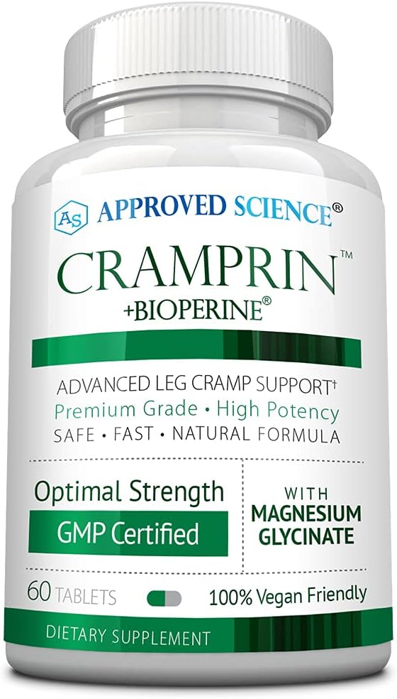 Onaylanmış Bilim Cramprin - Yüksek Abhidrasyon, Magnezyum B Kompleksi, BioPerine - 1 Ay Supply - 60 Capsules - Vegan