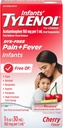 Bebeklerin Tylenol Oral Suspension Sıvı Tıp Acetaminophen, Bebek Ateşi ve Ağrıları Az Aches & Pains, Sore Throat, Headache & Teething Pain, Dye-Free Cherry, 1 fl. oz