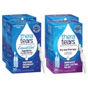 TheraTears Nighttime Therapy Lubricant Eyedrops for Dry Eyes, Preservative Free, Single-Use Vials, Clear, 60 Count, 0.6 Fl Oz with TheraTears Eye Drops for Dry Eyes, 60 Count Single-Use Vials