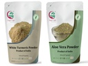 Çok fazla paket | Beyaz turmeric toz + Aloe vera toz paketi | 8 oz each