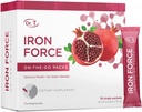 Dr. T On-The-Go Iron Force Packs – Direct-to-Mouth Toz – Kırmızı Kan Hücre Üretimi, Geliştirilmiş Enerji Seviyeleri, Optimal Oksijen Ulaşımını Teşvik Ediyor - 30 Tek-Serve Paketleri