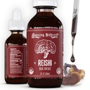 Hodgins Harvest Organic Reishi Mushroom Fruiting Body Extra Concentred Dual Extract Supplement - Υποστηρίζει την υγεία της καρδιάς & την ευεξία - USDA οργανικά μανιτάρια - 2 oz