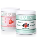 Kiala Beslenme Süper Yeşiller, Organik Yeşiller Toz, Spirulina & Chlorella Superfood Toz, Sugar & Gluten Free Vegan, Spectra Mix, Watermelon & Karma Berry 2 Pack