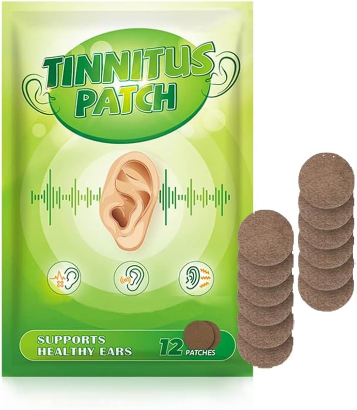 Εμβοές Patch για τα αυτιά που χτυπούν, Tinnitus Ear Patches Φυσική φόρμουλα για τα αυτιά (12 Patches)
