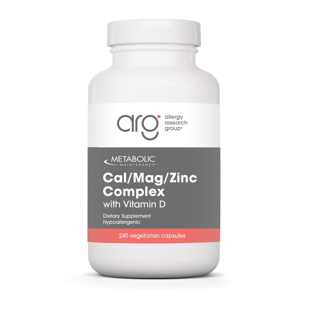 Metabolic Bakım Cal Mag çinko Kompleksi D-3 Vitamini ile Kompleksi - Kemik + Kalp Desteği için Yüksek Apsiyon (240 Capsules)