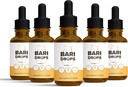 (5 Pack) Bari Drops, GLP-1, Bari Liquid Drops Supplement, BariDrops Liquids Extract Formula, Bari Liquid Drops Review, Premium Lion All Natural Formula, Green Şişe 5 Şişe 5 Ay Supply (10 Oz)