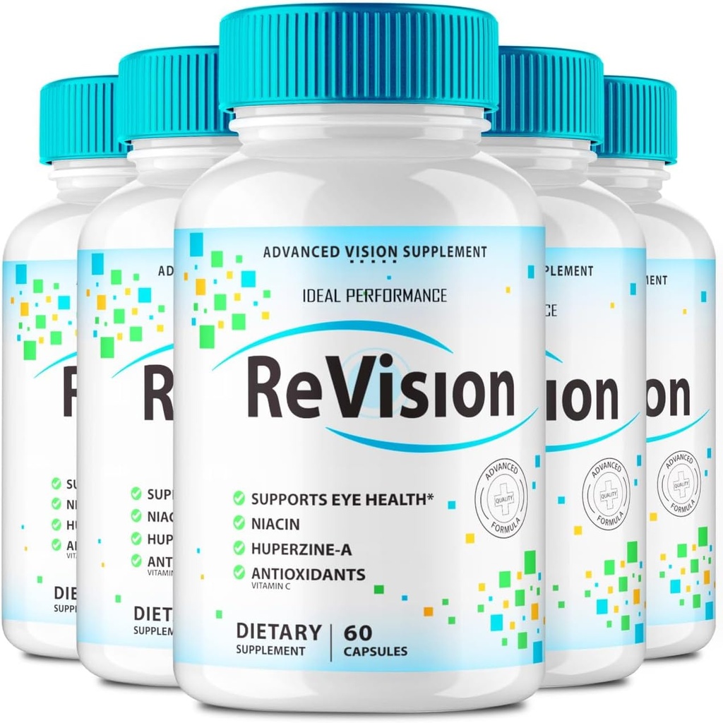IDEAL PERFORMANCE (5 Pack) Revision Eye Supplement Pills Advanced Vision 2.0 Eye Care Kompleks Vitamin Capsules Pro (300 Capsules)
